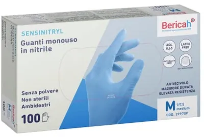 Puderfreie Nitrilhandschuhe Größe M - 100 Stück