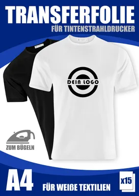 Produktbild von T-Shirt Transferfolie für helle Textilien 15 Blatt A4