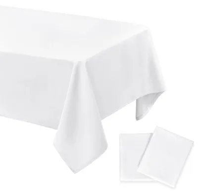 Productafbeelding van Tafelkleed, 2 stuks, vlekbescherming, afwasbaar, wasbaar, 140x200 cm, wit