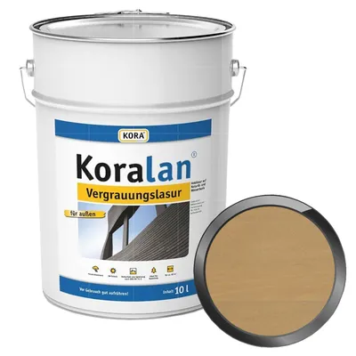 Produktbild von KORA Koralan Vergrauungslasur - 10 Liter (PYRIT) Wetterschutzlasur