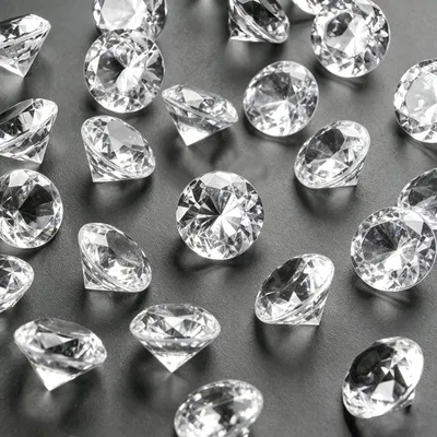 200 funkelnde Diamantkristalle 20 mm, Streudeko für Hochzeit