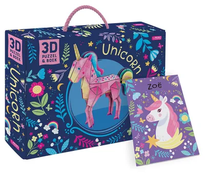 Image de Livre + Modèle 3D Licorne - 47pcs.