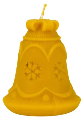 Image de Bougie cloche. Fabriquée à 100 % en cire d'abeille naturelle