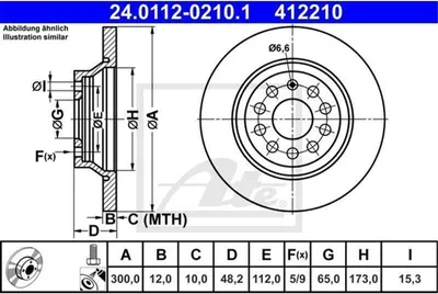 Immagine prodotto di ATE Disco freno Articolo: 24.0112-0210.1