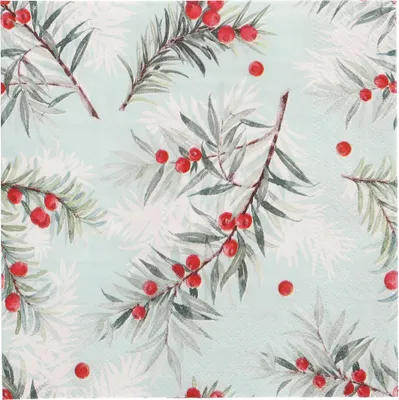 Image de PAPSTAR Serviettes de table à motif de Noël "Yew Branches" 20 pièces