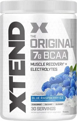 Obrázek produktu pro Scivation XTEND Original BCAA 423-456 g blue raspberry ice / BCAA aminokyseliny / Nejprodávanější práškové BCAA obohacené o směs elektrolytů a citrulin