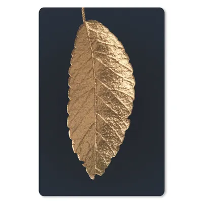 Produktbild von MuchoWow® Mauspad Mousepad Blätter - Schwarz - Gold - Luxus - Natur 18x27 cm - Mousepads - Maus Mat - Pad - Mausunterlage