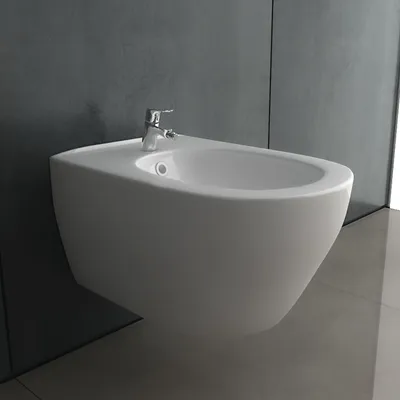 Produktbild von Alpenberger Bidets | Hänge Bidet für Intimdusche Sitzbad | Wand Bidet mit Hahnloch und Überlaufschutz | Moderne Toilette Dusche | Podusche | WC Dusche Taharet | Waschbeckendusche