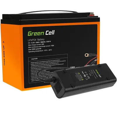 Produktbild von Green Cell® LiFePO4 Akku (38Ah 12.8V 486Wh) Lithium-Eisen-Phosphat Batterie 12V Photovoltaikanlage BMS für Reisemobil Wohnmobil Caravan Boat Boot Golf Trolley Solar Solarbatterie Kinderfahrzeuge