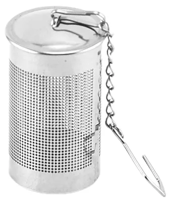 Produktbild von Tee-Ei mit Kette, rostfrei, formstabil, leicht zu reinigen, auslaufsicher, gleichmäßiger Wasserablauf, feinmaschiger Teefilter aus Edelstahl für Büro und Zuhause