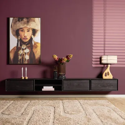 Productafbeelding van Starfurn Zwevend Tv-meubel Ambiance Zwart 280cm