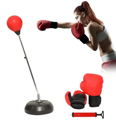 Produktbild von Mucola Standboxsack Erwachsene mit Boxhandschuhe Boxsack verstellbar Boxbirne Pu