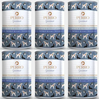 Produktbild von Mokra karma dla psa PERRO Gourmet Koza z batatami 6 x 400g