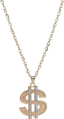 Produktbild von Dollar Kette Strass Stein Gold Karneval Fasching Kostüm Zubehör