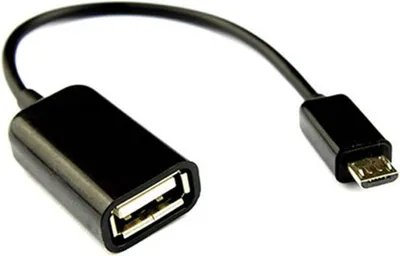Image de USB Micro Câble USB - Adaptateur OTG intégré - Noir