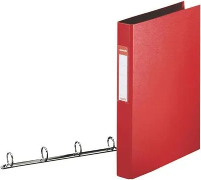 Zdjęcie produktu dla Esselte Standard Ring Binders , PP Red 4x25 mm, A4, Plastik, Czerwony, 2,5 cm, 3,5 cm