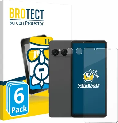 Produktbild von 6x BROTECT Schutzglas für Sony Xperia 10 VII (Display+Kamera) Schutzfolie Panzer Folie Glas Display Schutz klar
