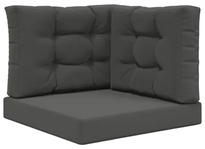 Produktbild von Sofakissen für draußen 3 pcs Anthrazit Polyester
