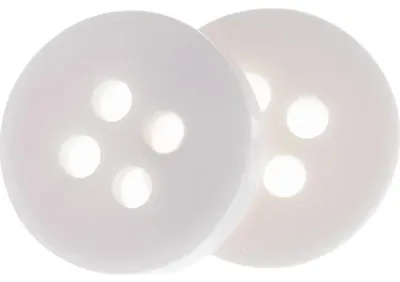 Obrázek produktu pro Knoflík - sada 6 ks - 10 mm, (průměr) - Bílá