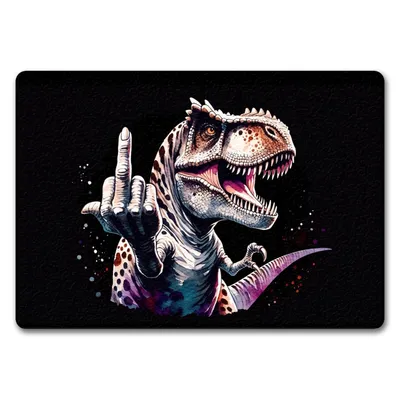 Produktbild von Dino Mittelfinger Fußmatte in 35x50 cm ohne Rand