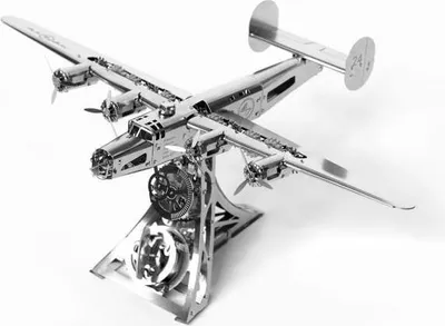Obrázek produktu pro 3D mechanické puzzle, letadlo B-24 Liberator, Time for Machine, kovové, 198 dílků