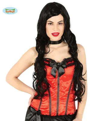 Produktbild von schwarze gewellte Langhaar Perücke für Damen