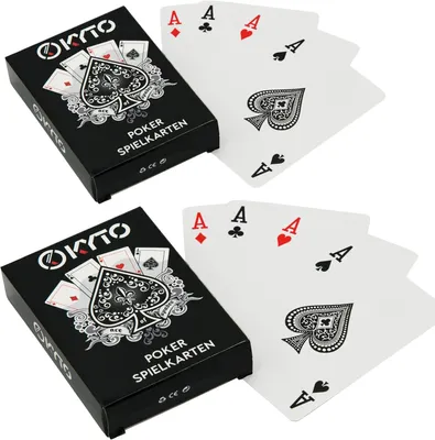 Imagen del producto de Juego de cartas de póker, fabricado con material plástico duradero, tamaño estándar, ideal para Texas Hold'em
