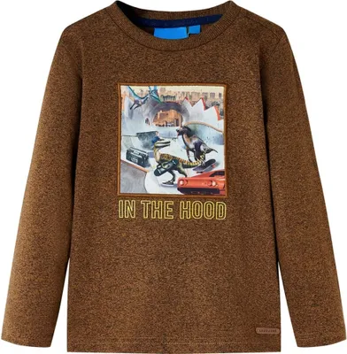 Produktbild von Kinder-Langarmshirt Cognac Melange 104