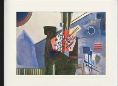 Produktbild von Wassily Kandinsky Gerahmtes Bild Mit Edlem Passepartout | Wand-Bilder | Im Bilderrahmen - Rosa Im Grau, 1926 (60 x 80 cm)
