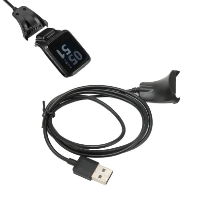 Zdjęcie produktu dla Wymienna ładowarka do zegarka TomTom Watch, kabel ładujący USB do TomTom Runner2, do TomTom Adventurer, 1,0 m, czarny