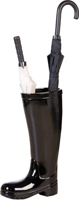 Zdjęcie produktu dla Stojak na parasole Casablanca Boots Ker.black H.45cm Wysokość: 45 cm Szerokość: 26 cm Głębokość: 11 cm 86766