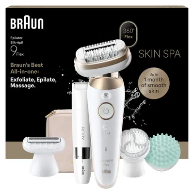 Immagine prodotto di Epilatore Braun Silk·épil 9 Flex SkinSpa da donna, colore: bianco