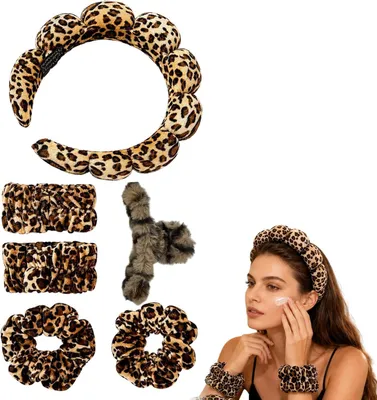Produktbild von Spa Stirnband Set 6 Stücke, mit Clips, für Make-up