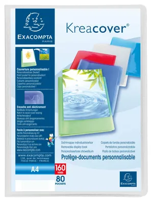 Image de Polypropylène transparent Exacompta Kreacover® A4 avec 80 pochettes