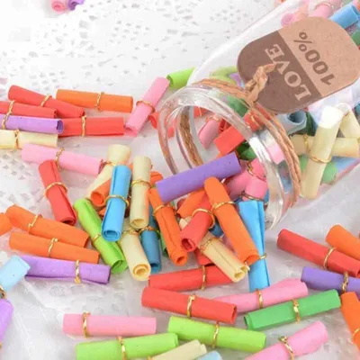 Produktbild von Lose Tombola 150 Stück - zum Selbstbeschreiben und bunte Mischung leerer Tombola für Kindergeburtstage und Jubiläen.