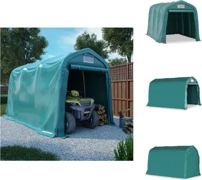 Image de vidaXL Tente de garage PVC 2,4x3,6 m Vert - Pavillons & Tentes de réception
