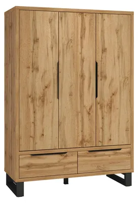 Produktbild von Schrank Eden mit 2 Schubladen und 3 Türen, Holzoptik, 210.3cm