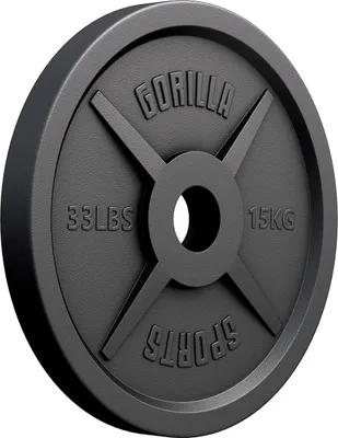Produktbild von GORILLA SPORTS® Olympia Hantelscheiben - 15kg Gewichte, 50mm Bohrung, Gusseisen - Gewichtsscheiben, Hantelscheiben-Set, Hanteln