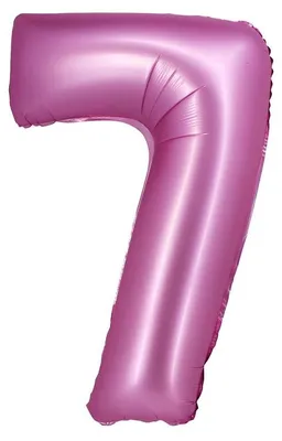 Zdjęcie produktu dla Balon foliowy XL różowy matowy cyfra 7