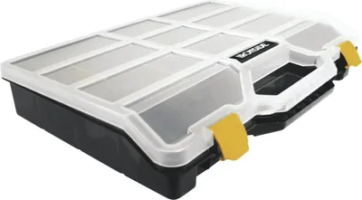 Image de Ironside 100-580 Boîte d'assortiment taille S 312x238x51mm 21 compartiments, noir/jaune
