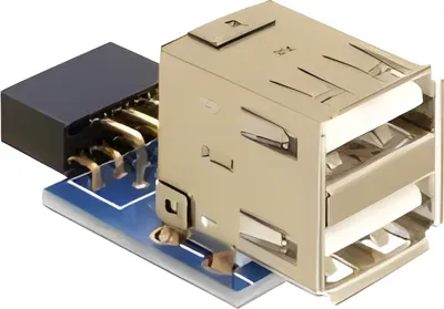 Immagine prodotto di Adattatore USB DELOCK Pinheader -> 2x A Bu/Bu orizzontale