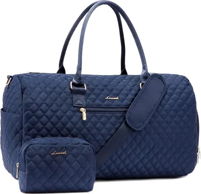 Produktbild von Sporttasche Damen LOVEVOOK Weekender Reisetasche mit Nassfach & Schuhfach Marineblau