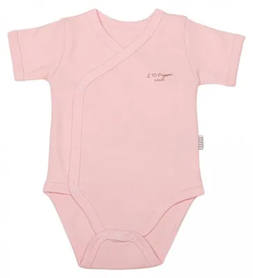 Image de Body à manches courtes en cotonBASIC Tiny - Naissance - 50 cm - Rose | par Kitikate