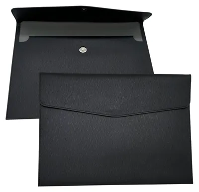 Produktbild von Dokumentenmappe, Aktenordner, wasserdichte Dokumententasche aus Kunstleder, Aktentasche mit Organizerfunktion, Aufbewahrungsmappe für Büro, Reisen, Schule und Zuhause (schwarz)