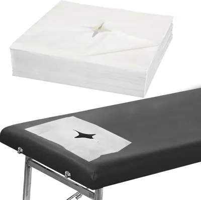 Productafbeelding van Verpakking van 500 neusdoekjes, wegwerpwipes voor massageapparaten, wegwerpdoekjes voor massagesoffa's en behandelstoelen