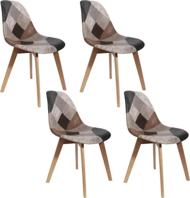 Image de Chaise PatchworkPolyuréthane- Lot De 4