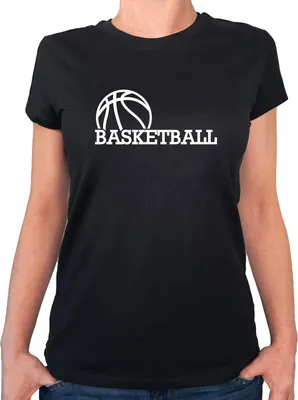 Produktbild von Huuraa Damen T-Shirt Basketball Ball L Black Bio Baumwolle Fairtrade Damenshirt Geschenkidee