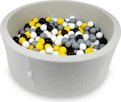 Immagine prodotto di Bacino di asciugatura 110x40cm grigio chiaro con 500 palline: giallo, bianco, grigio, nero