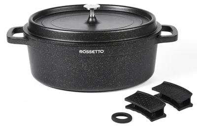 Ovale Braadpan 6,3 L, Alu, Antihaft, 31 cm, schwarz