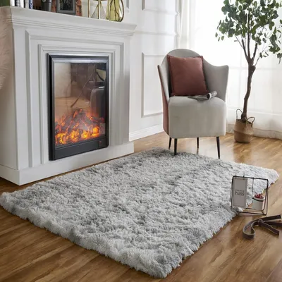 Obrázek produktu pro Koberec do obývacího pokoje, světle šedý, 60x120 cm, měkký, protiskluzový, pratelný